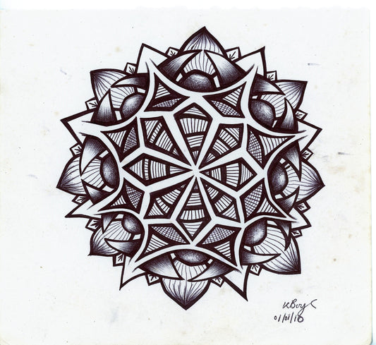 '010110’ Ink Drawing